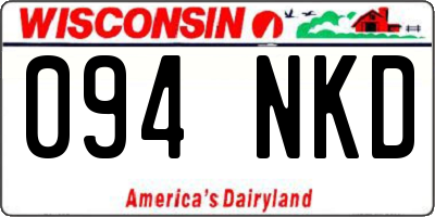 WI license plate 094NKD