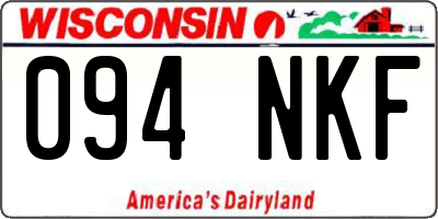 WI license plate 094NKF