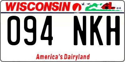 WI license plate 094NKH