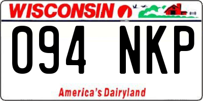 WI license plate 094NKP