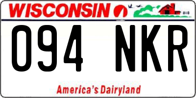 WI license plate 094NKR