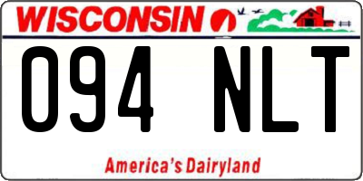 WI license plate 094NLT