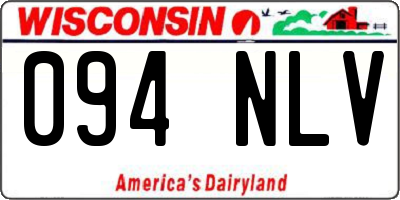 WI license plate 094NLV