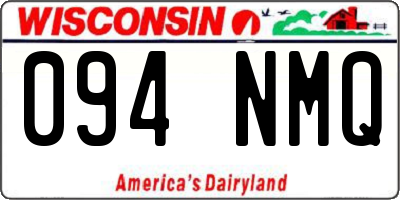 WI license plate 094NMQ