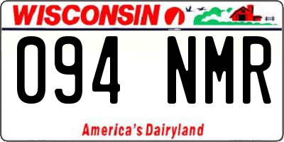WI license plate 094NMR
