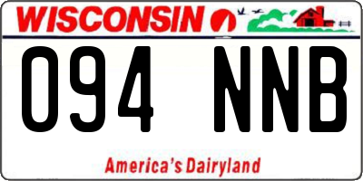 WI license plate 094NNB