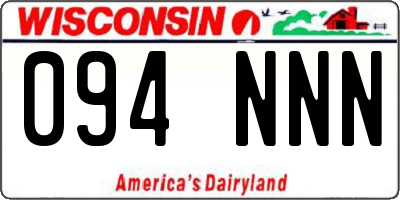 WI license plate 094NNN