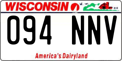 WI license plate 094NNV