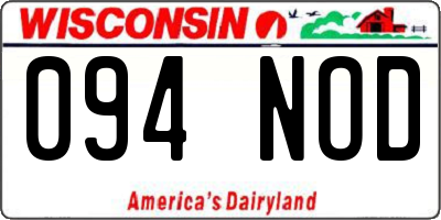 WI license plate 094NOD