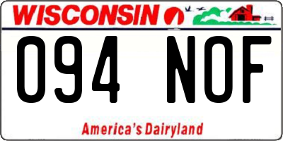 WI license plate 094NOF