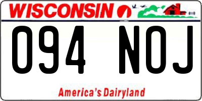 WI license plate 094NOJ