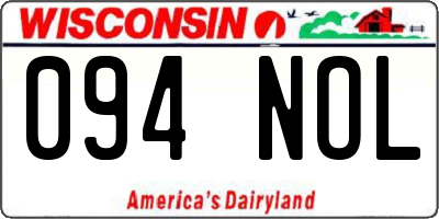 WI license plate 094NOL