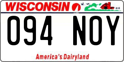 WI license plate 094NOY