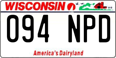 WI license plate 094NPD
