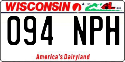 WI license plate 094NPH