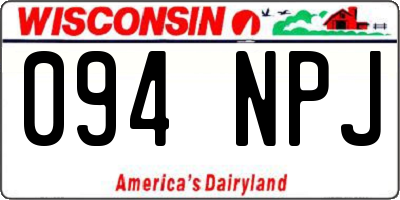 WI license plate 094NPJ