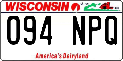 WI license plate 094NPQ