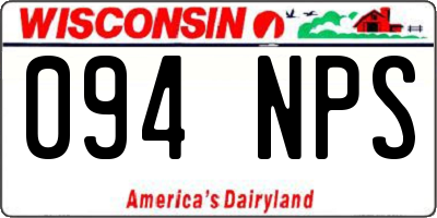 WI license plate 094NPS
