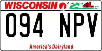 WI license plate 094NPV