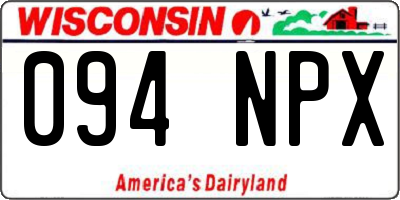 WI license plate 094NPX