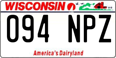 WI license plate 094NPZ