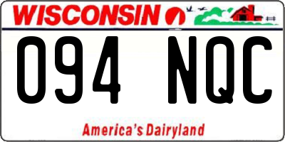 WI license plate 094NQC