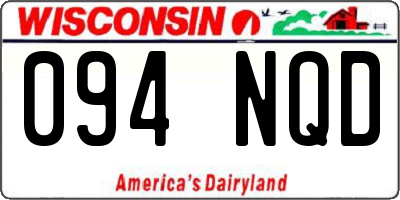 WI license plate 094NQD