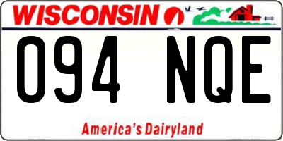 WI license plate 094NQE