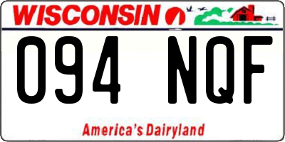 WI license plate 094NQF