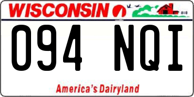 WI license plate 094NQI