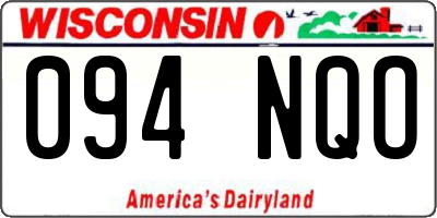 WI license plate 094NQO
