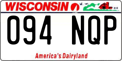 WI license plate 094NQP