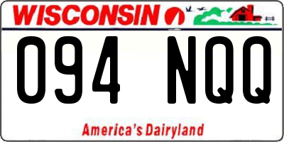 WI license plate 094NQQ