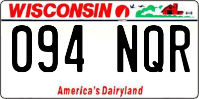 WI license plate 094NQR