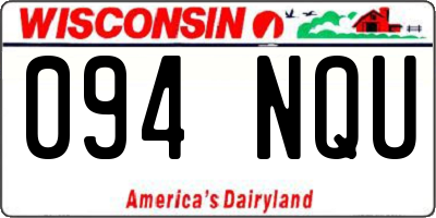 WI license plate 094NQU