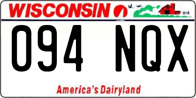 WI license plate 094NQX