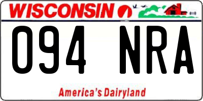 WI license plate 094NRA