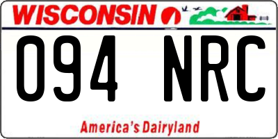 WI license plate 094NRC