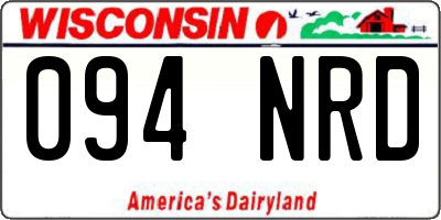 WI license plate 094NRD