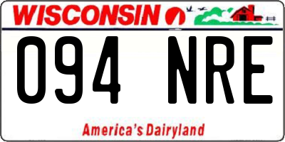 WI license plate 094NRE