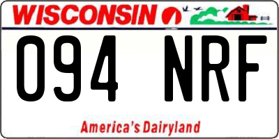 WI license plate 094NRF