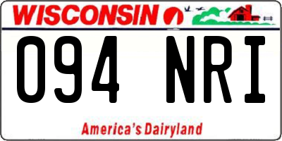 WI license plate 094NRI