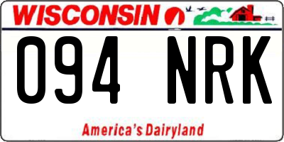 WI license plate 094NRK