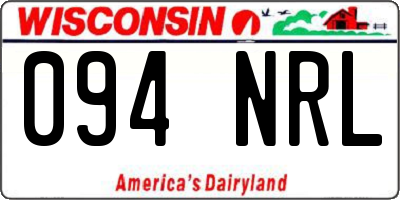 WI license plate 094NRL