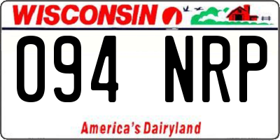 WI license plate 094NRP