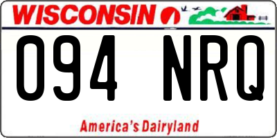 WI license plate 094NRQ