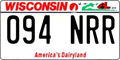 WI license plate 094NRR