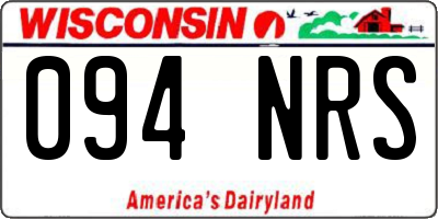 WI license plate 094NRS