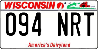 WI license plate 094NRT
