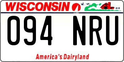 WI license plate 094NRU